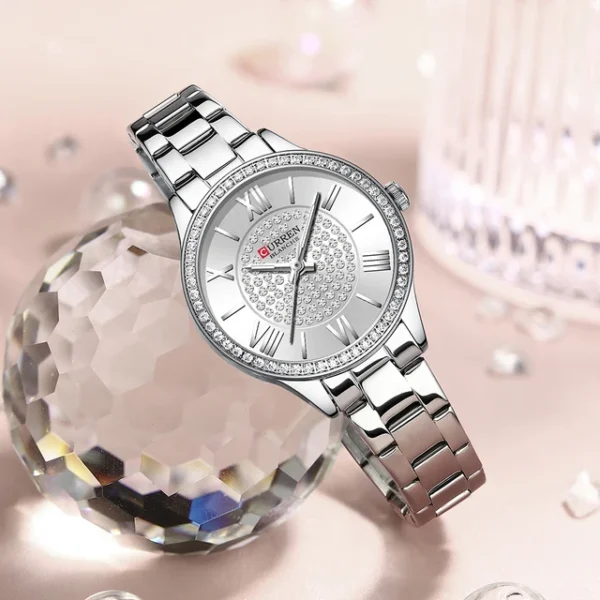 CURREN 9084 PLATEADO BLANCO MUJER